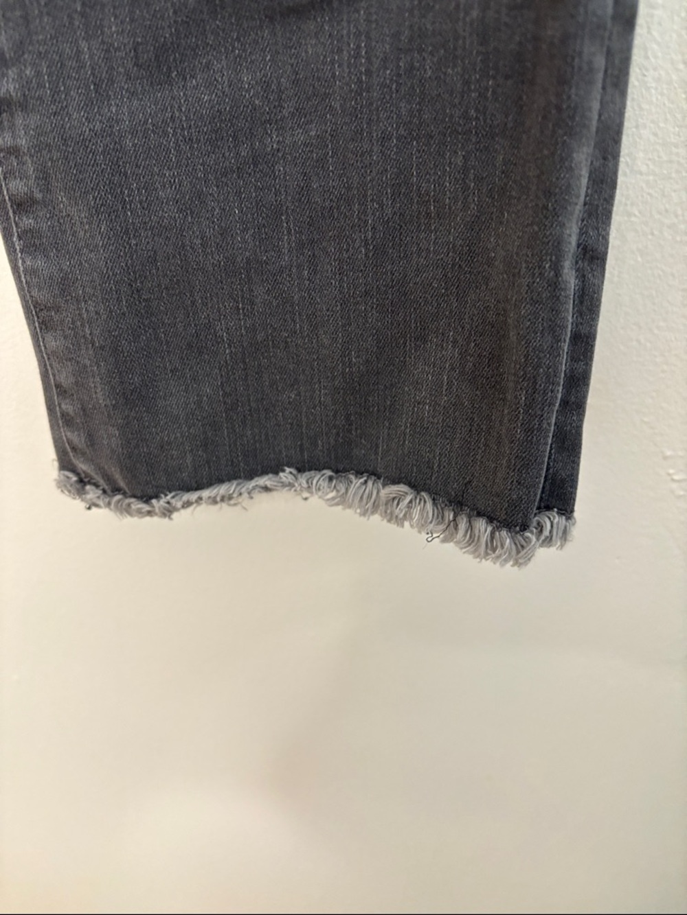 Free People High Rise Straight Raw Hem Jeans Charcoal Grey / Washed Black Sz 29 - Picture 3 of 12